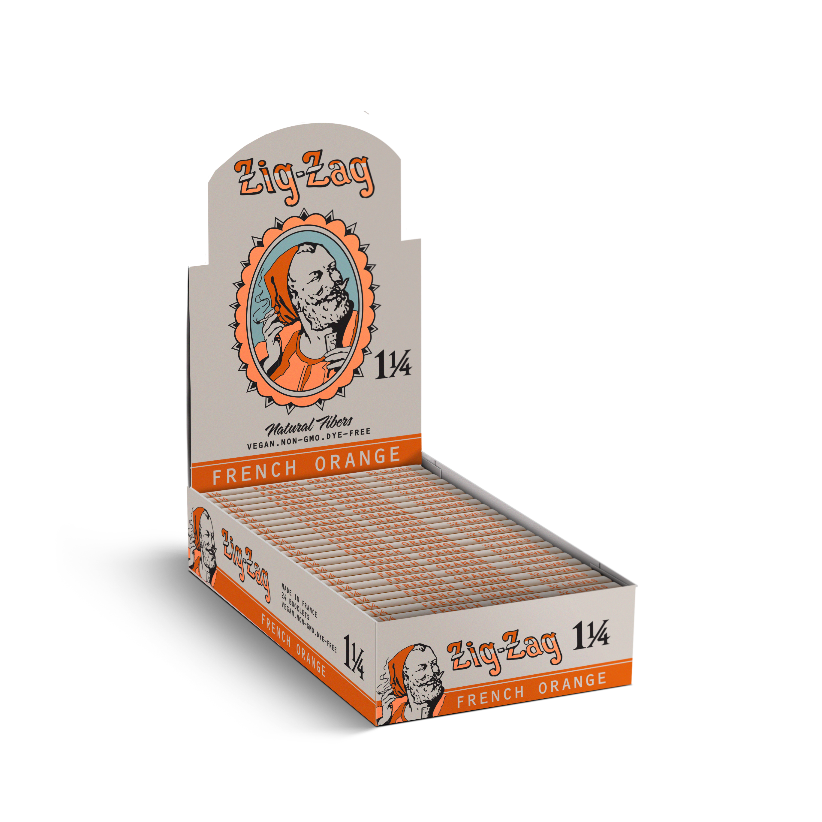 Zig-Zag 1 1/4 French Orange Rolling Papers - Vintage