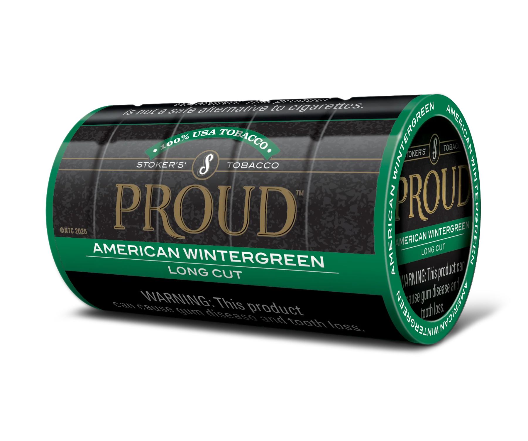 tobacco dip cans Stoker's Proud American Wintergreen Long Cut Cans