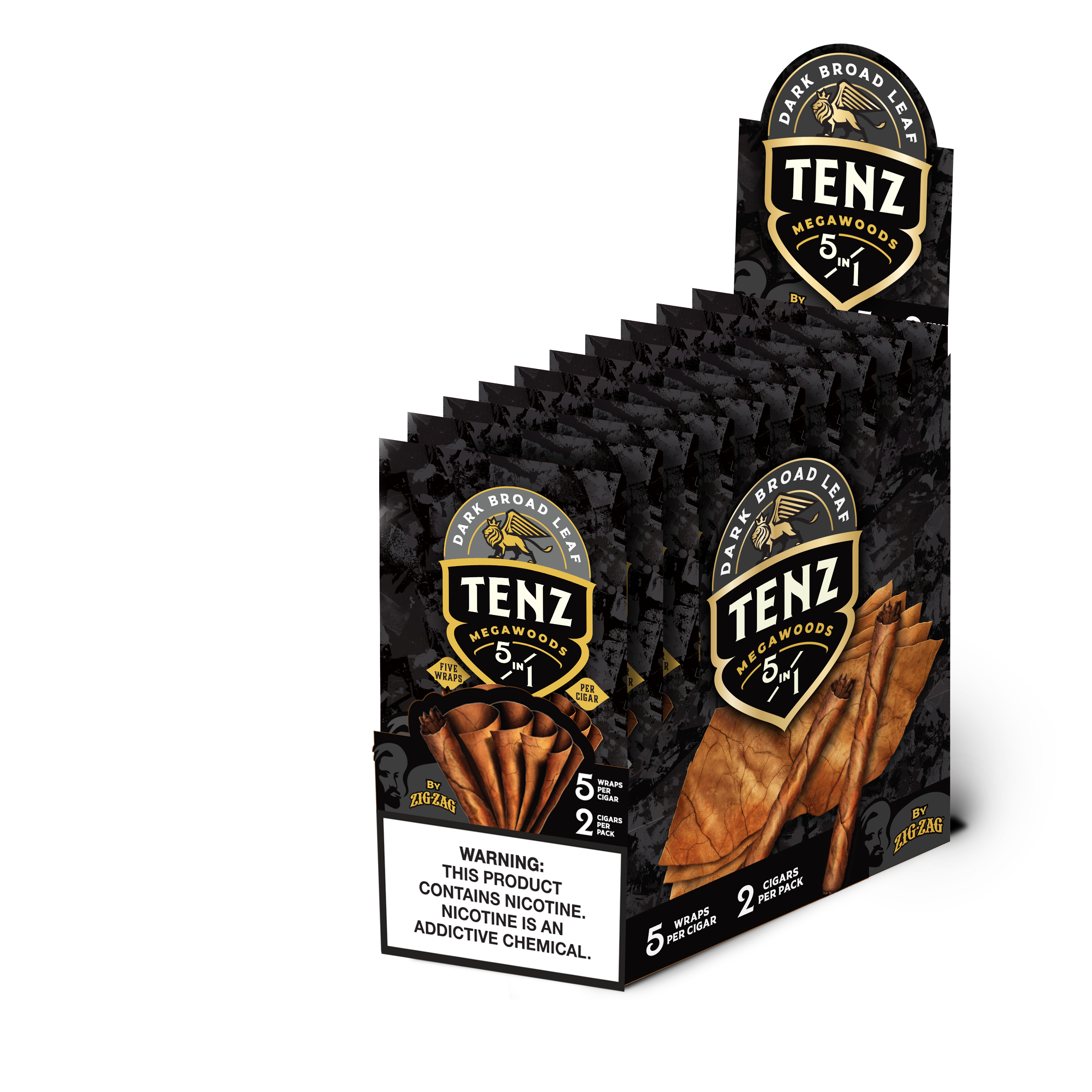 Zig-Zag Tenz Natural Leaf Cigars - Dark Broad Leaf
