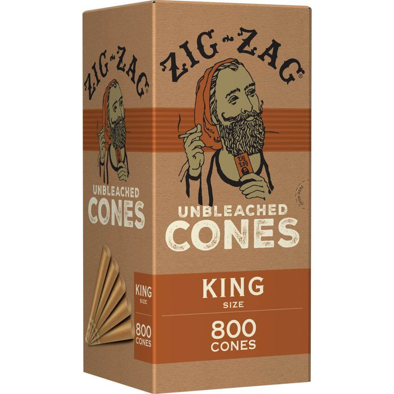 Zig-Zag King Size Unbleached Bulk Cones