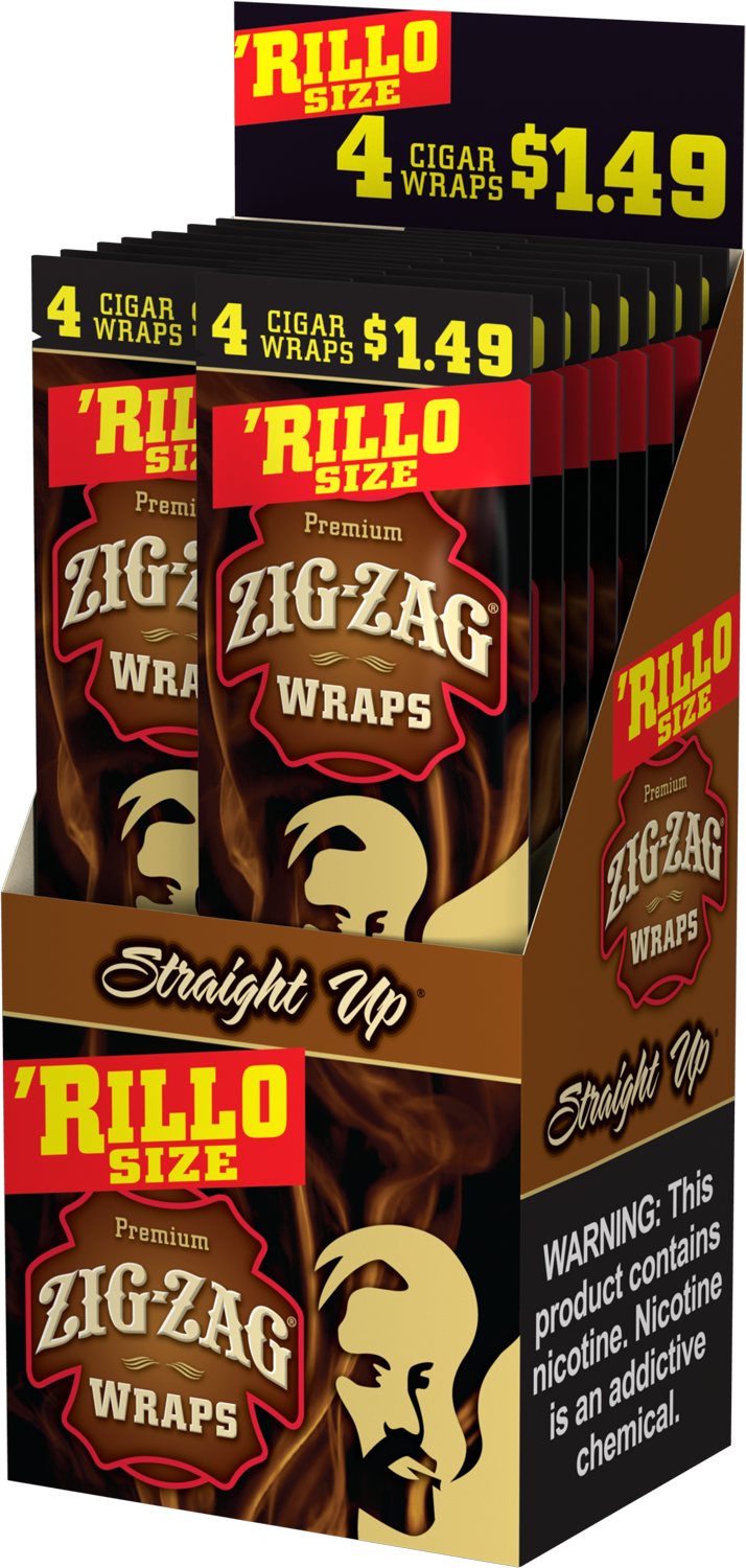 Zig-Zag Straight Up Cigar Wraps Rillo Size