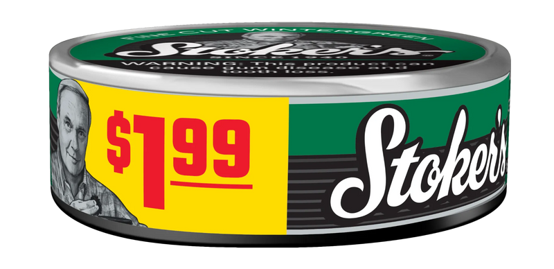 Stoker's Wintergreen Fine Cut Moist Snuff Cans - Pre-Priced $1.99 Tower Display
