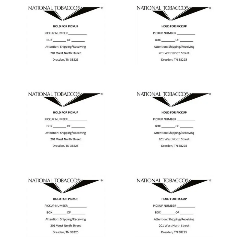 LABELS - RETURN GOODS PRE-PRINTED SHIPPING LABEL (6 PER SHT)