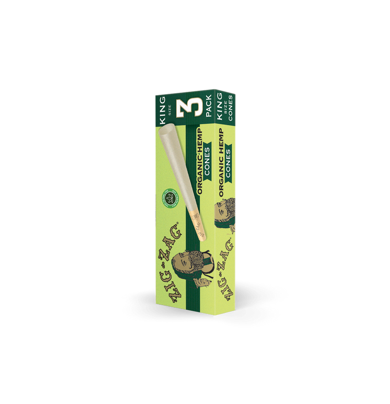 Zig Zag King Size Organic Hemp Paper Cones (3ct)