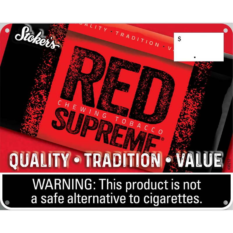 TIN SIGN - RED SUPREME (10 PER CASE) 4-23