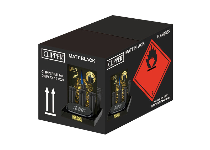 Clipper Classic Large | Premium Metal - Jet Flame - Matte Black