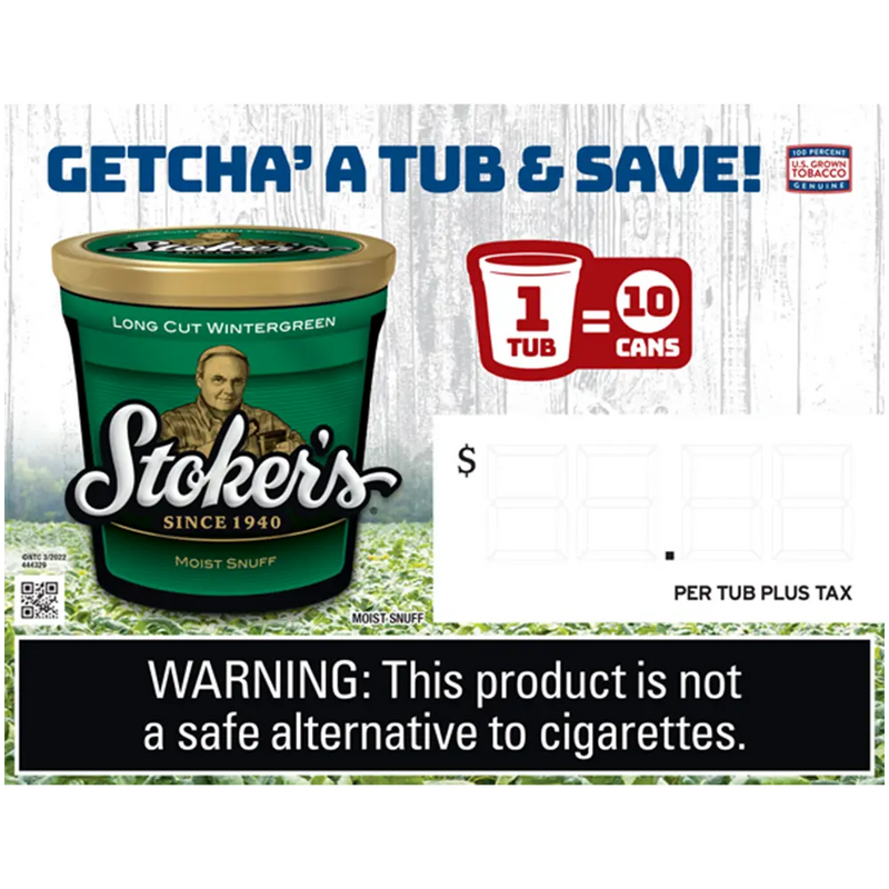COUNTER MAT INSERT -STOKER'S TUB 10 CAN EQ (10 PER PACK)7-22