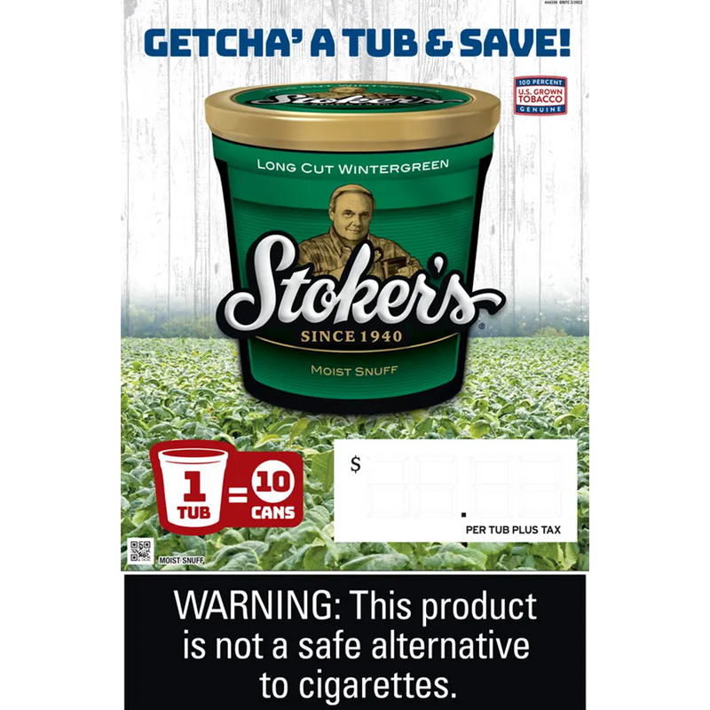 POSTER PAD - STOKER'S TUB 10 CAN EQ (25 PER PACK) 7-22