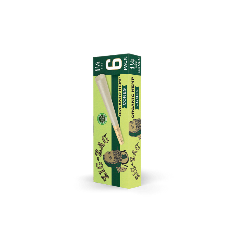 Zig Zag 1 1/4 Organic Hemp Paper Cones (6ct)