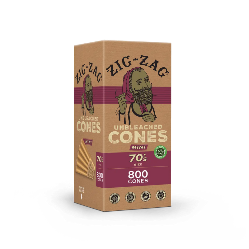 Zig-Zag 70's Unbleached Bulk Cones