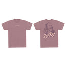 Zig-Zag Vintage Two-Tone T-Shirt - Washed Burgandy