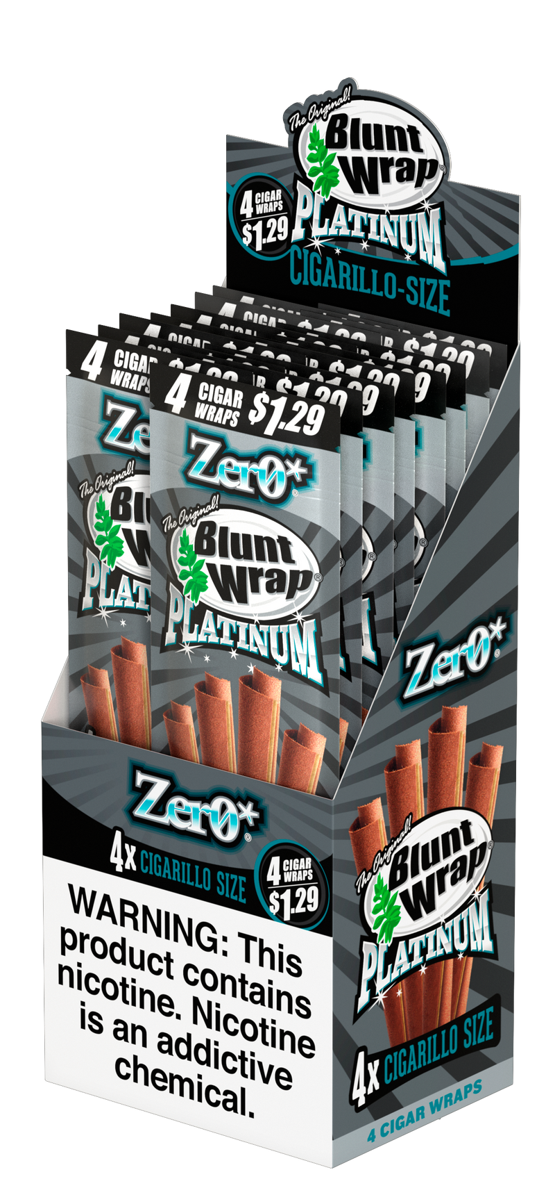 Blunt Wrap Platinum Zero Cigarillo Size Wraps