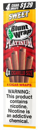 Blunt Wrap Platinum Sweet Cigarillo Size Wraps