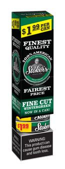 Stoker's Wintergreen Fine Cut Moist Snuff Cans - Pre-Priced $1.99 Tower Display