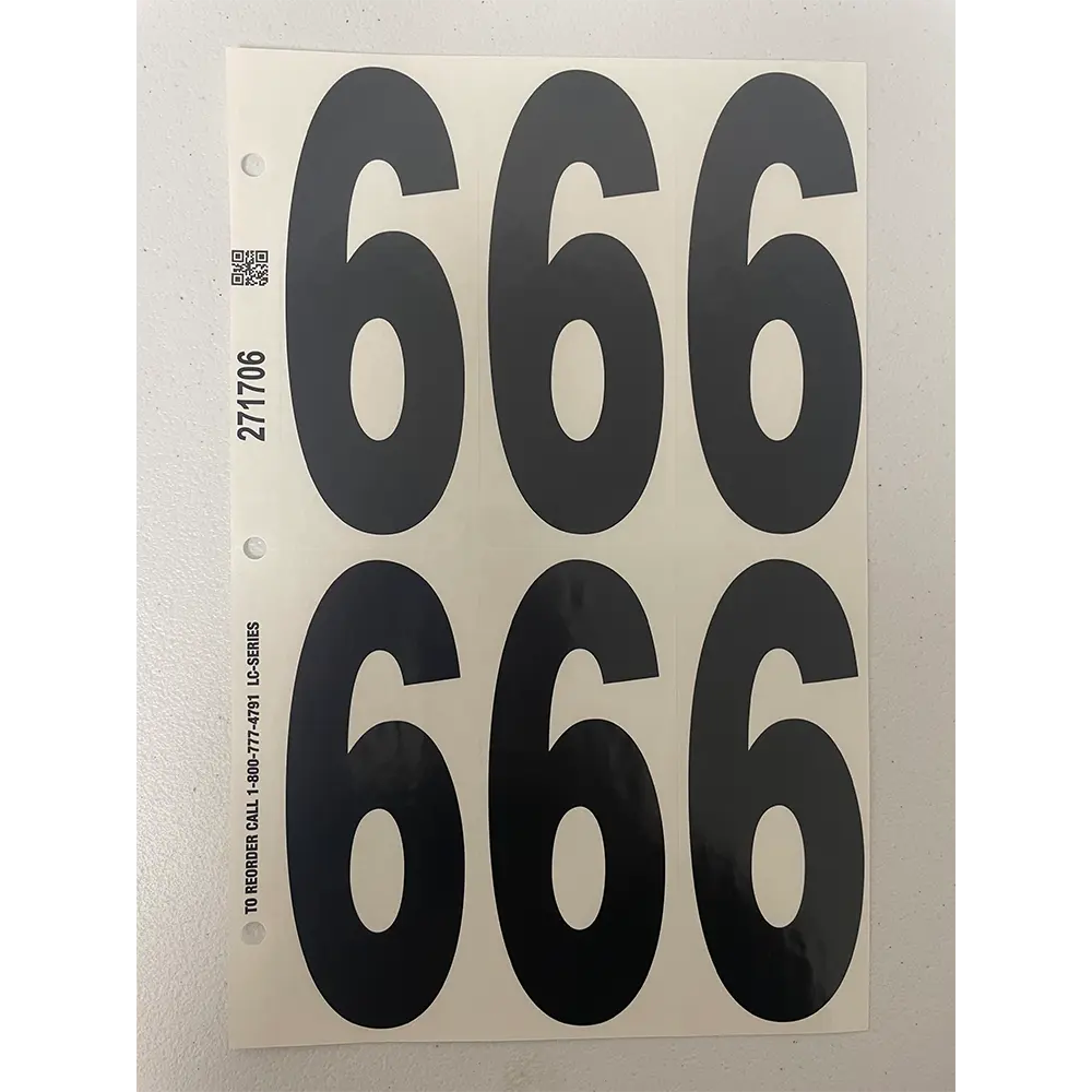 NUMBERS - #6 VINYL 5.5