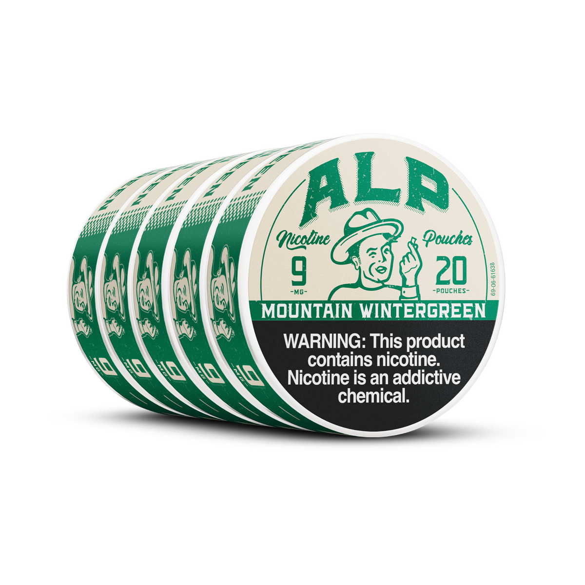 alps tobacco ALP Nicotine Pouches - A Better Time Featuring a bold wintergreen flavor ALP Refreshing Chill Nicotine Pouches
