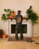 Zig-Zag French Orange T-Shirt - Vintage Black