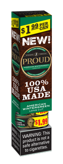 Stoker's Proud Long Cut Wintergreen Moist Snuff Cans - Pre-Priced $1.99 Tower Display