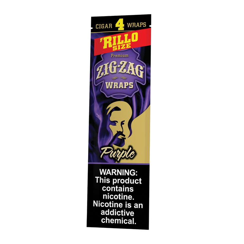 Zig-Zag Purple Cigar Wraps Rillo Size