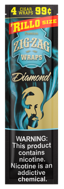 Zig-Zag Diamond Cigar Wraps Rillo Size