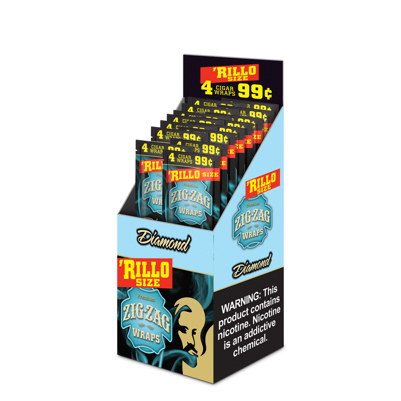 Zig-Zag Diamond Cigar Wraps Rillo Size