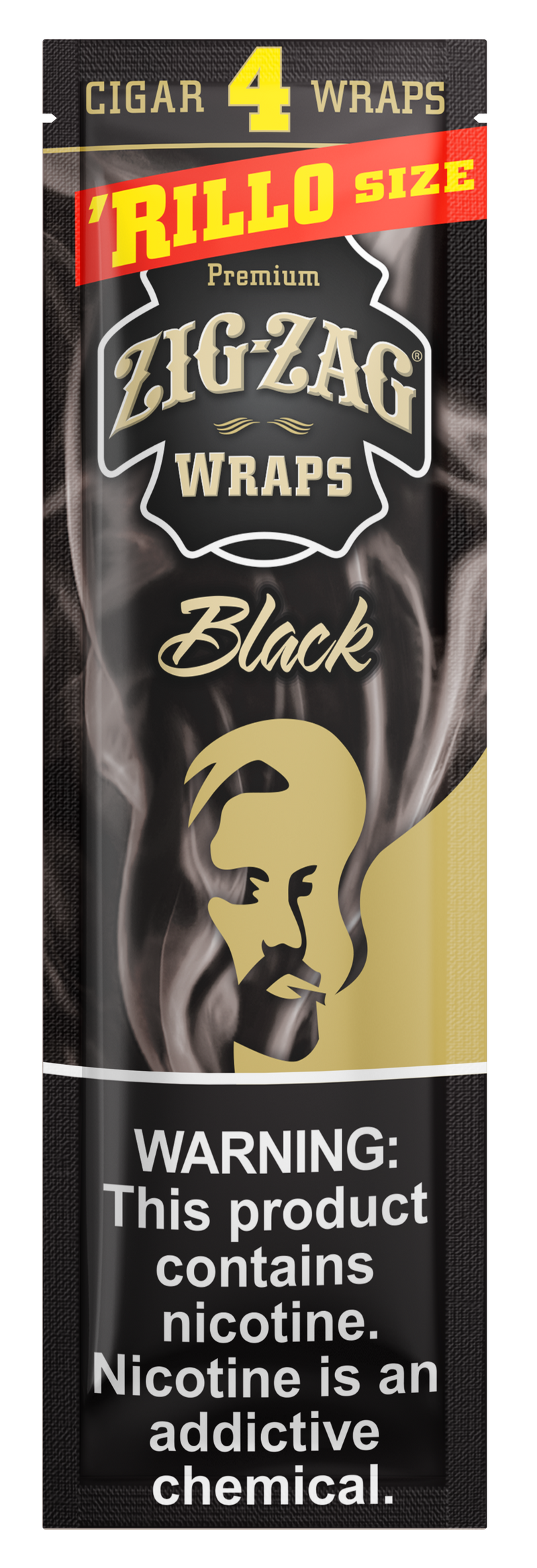 Zig-Zag Black Cigar Wraps Rillo Size