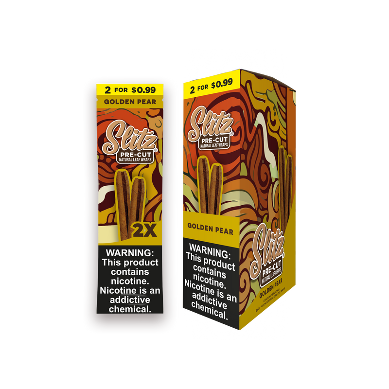 Slitz Golden Pear Tobacco Wraps