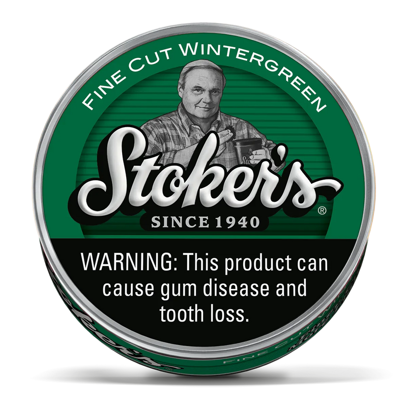 Stoker's Wintergreen Fine Cut Moist Snuff Cans - Pre-Priced $1.99 Tower Display