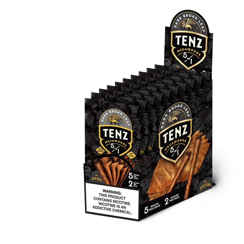 Zig-Zag Tenz Natural Leaf Cigars - Dark Broad Leaf