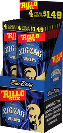 Zig-Zag Blueberry Cigar Wraps Rillo Size