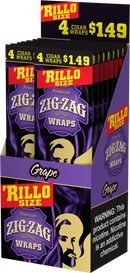 Zig-Zag Grape Cigar Wraps Rillo Size