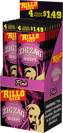 Zig-Zag Pink Cigar Wraps Rillo Size