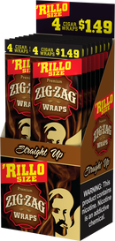 Zig-Zag Straight Up Cigar Wraps Rillo Size