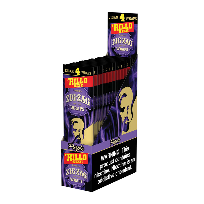Zig-Zag Purple Cigar Wraps Rillo Size
