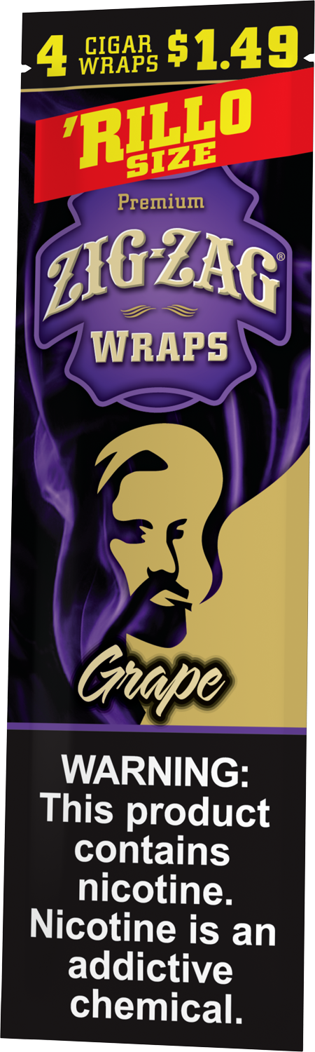 Zig-Zag Grape Cigar Wraps Rillo Size