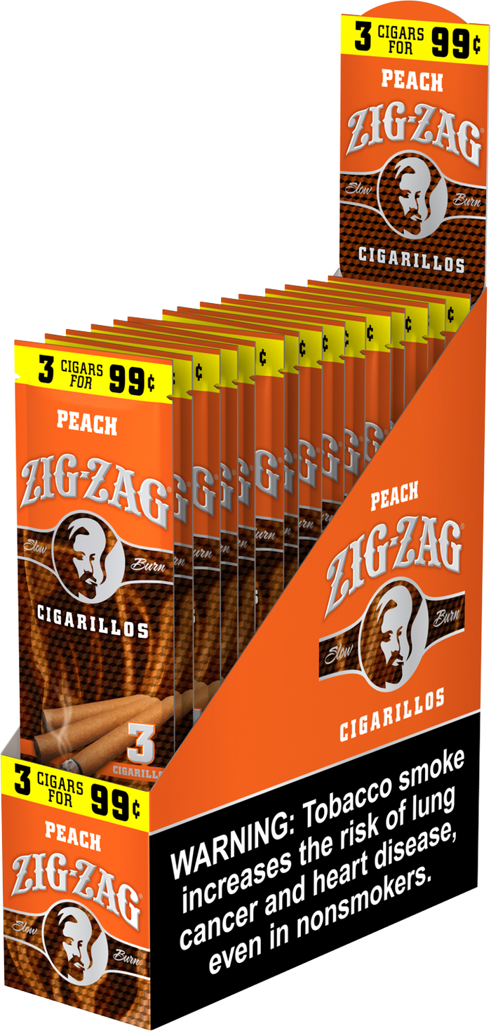 Zig-Zag Peach Cigarillos, 3 for $0.99