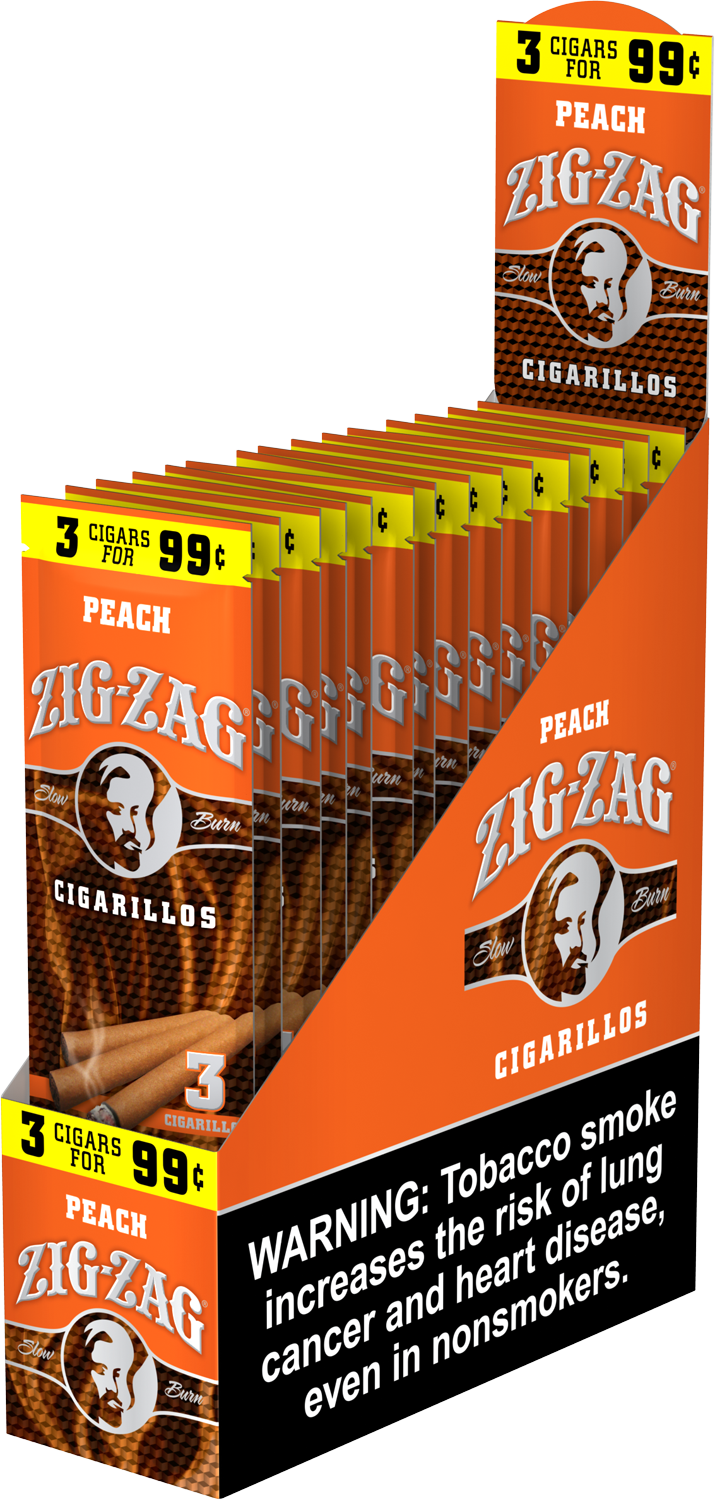 Zig-Zag Peach Cigarillos, 3 for $0.99