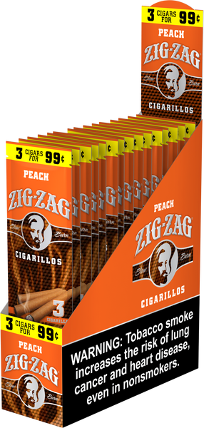 Zig-Zag Peach Cigarillos, 3 for $0.99