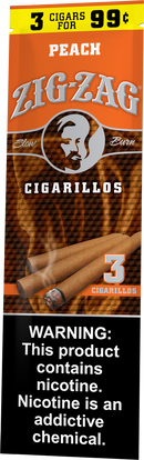Zig-Zag Peach Cigarillos, 3 for $0.99