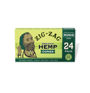 Zig Zag 70mm Minis Organic Hemp Paper Cones (24ct)