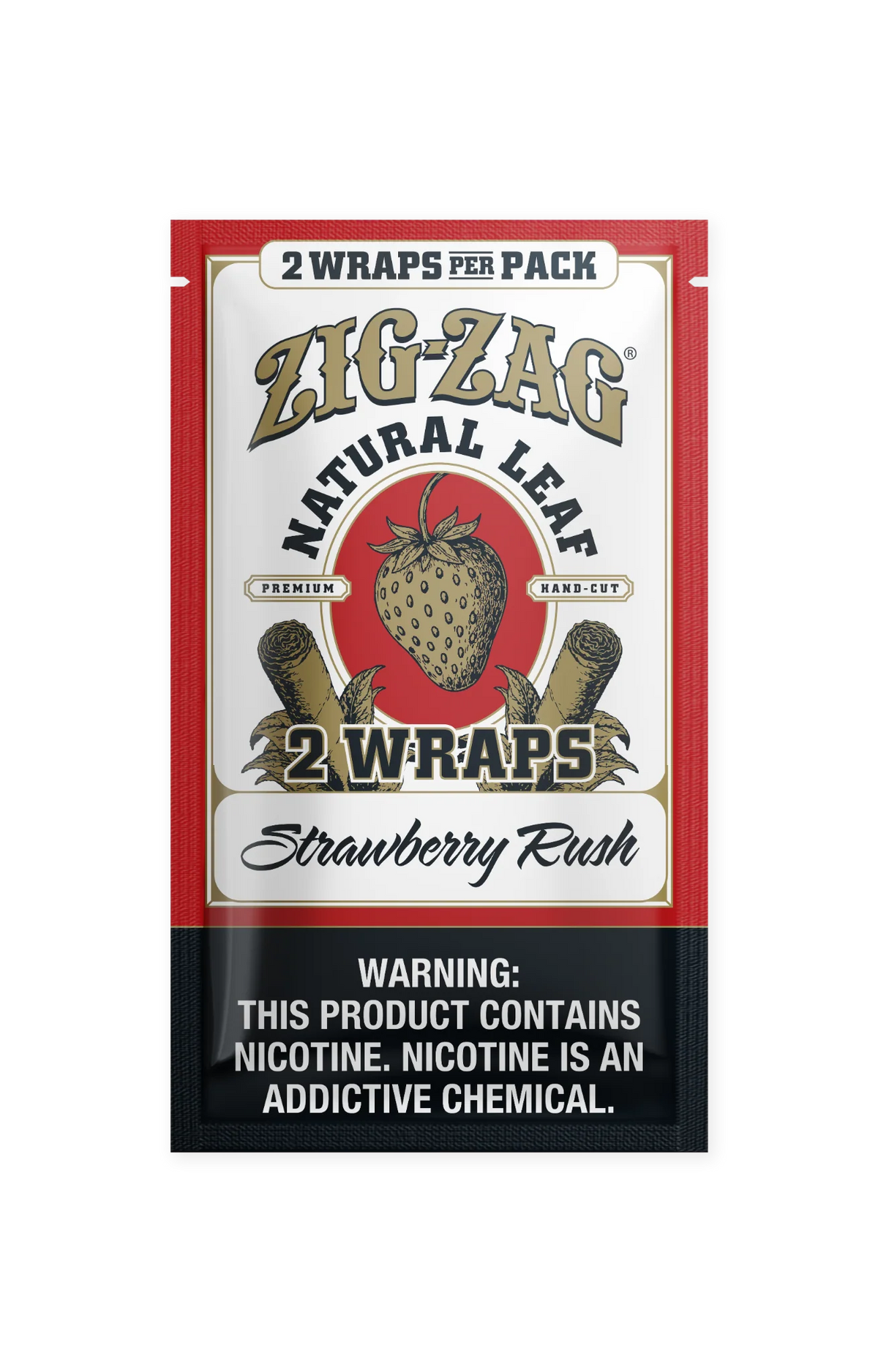 Zig-Zag Natural Leaf Flatwraps - Strawberry Rush