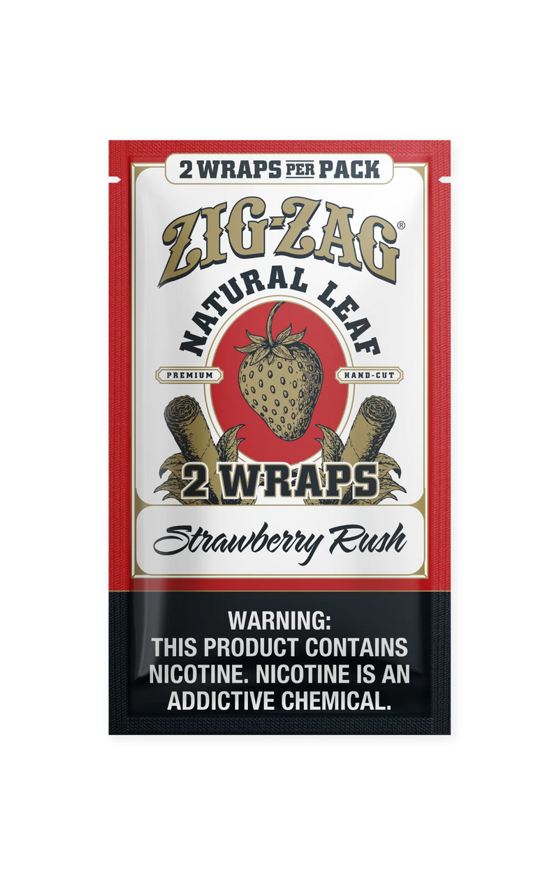 Zig-Zag Natural Leaf Flatwraps - Strawberry Rush