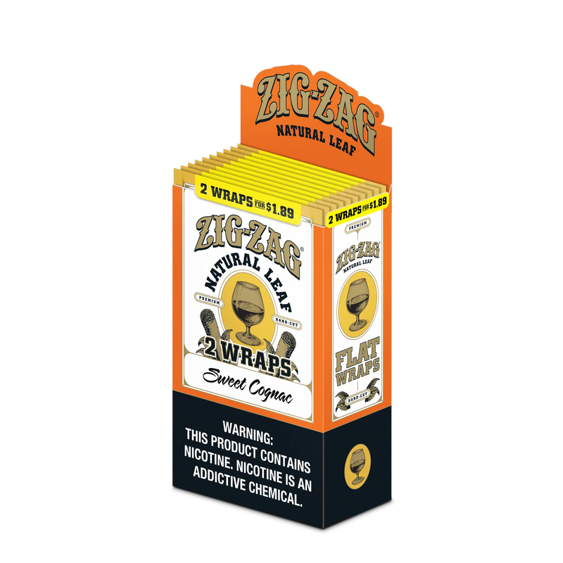Zig-Zag Natural Leaf Flatwraps - Sweet Cognac