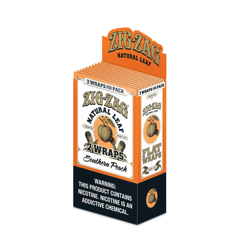 Zig-Zag Natural Leaf Flatwraps - Southern Peach