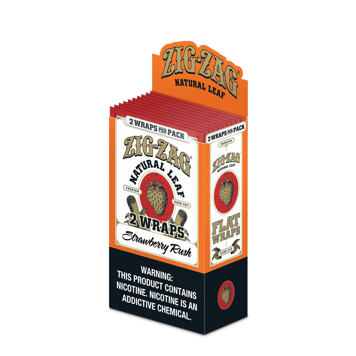 Zig-Zag Natural Leaf Flatwraps - Strawberry Rush