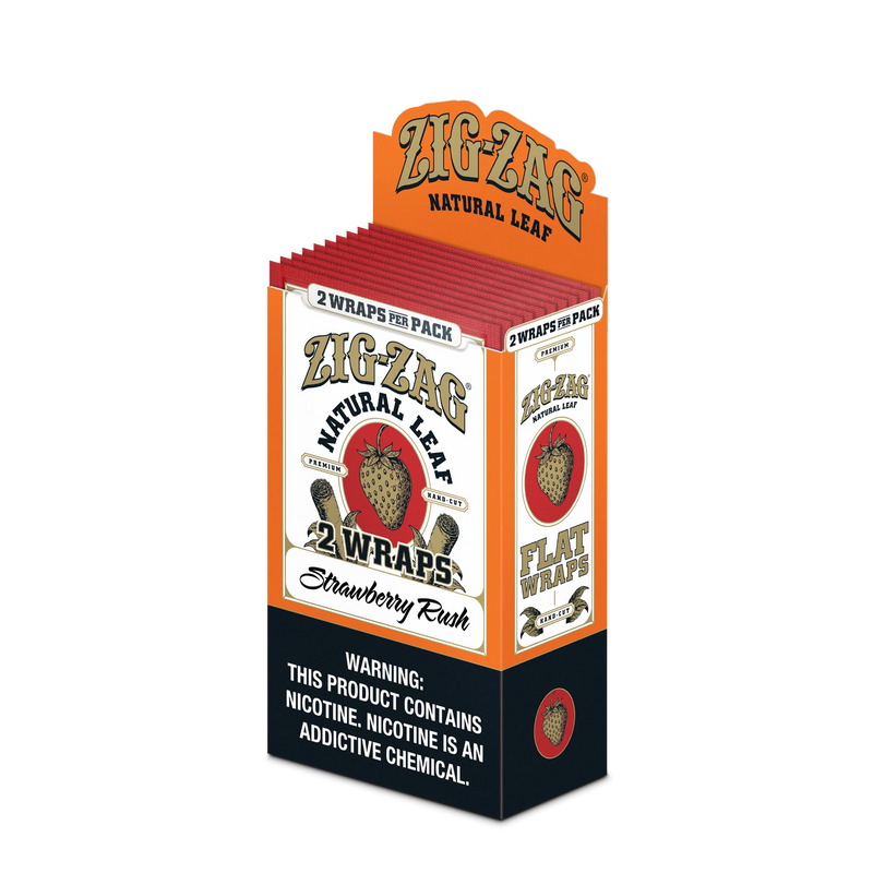 Zig-Zag Natural Leaf Flatwraps - Strawberry Rush