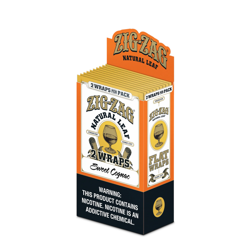 Zig-Zag Natural Leaf Flatwraps - Sweet Cognac