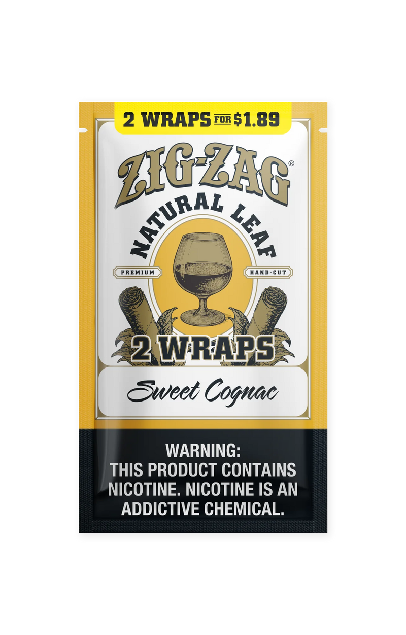 Zig-Zag Natural Leaf Flatwraps - Sweet Cognac