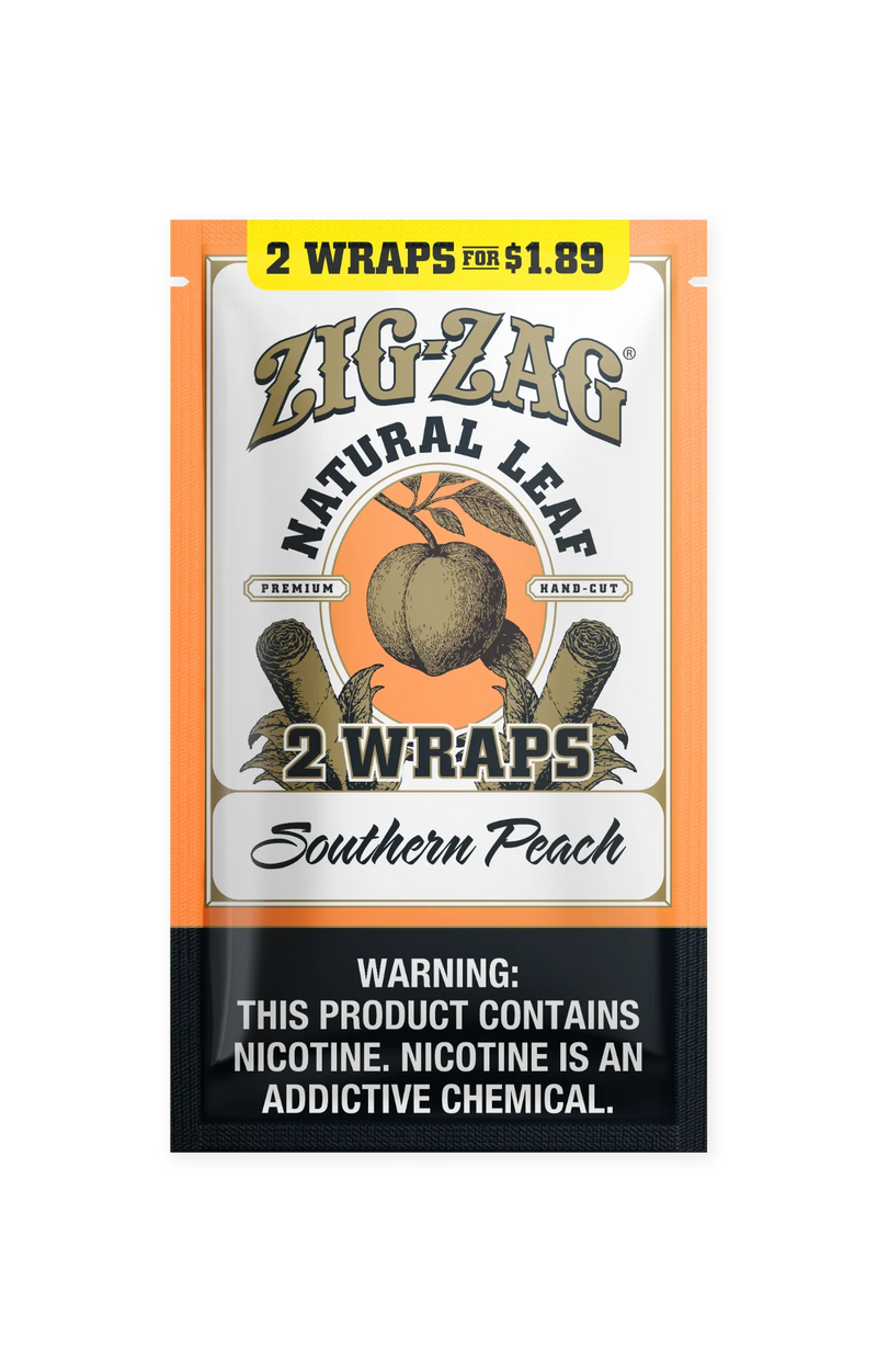 Zig-Zag Natural Leaf Flatwraps - Southern Peach