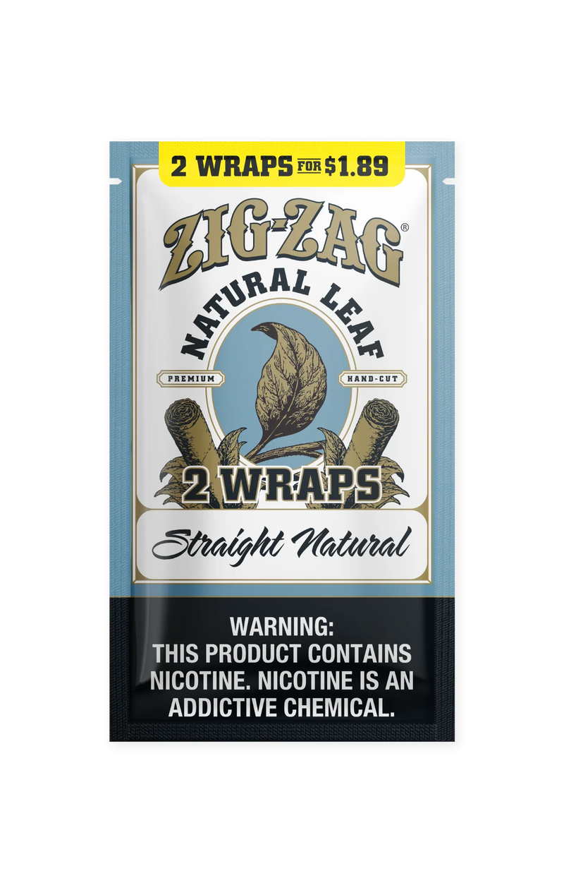 Zig-Zag Natural Leaf Flatwraps - Straight Natural